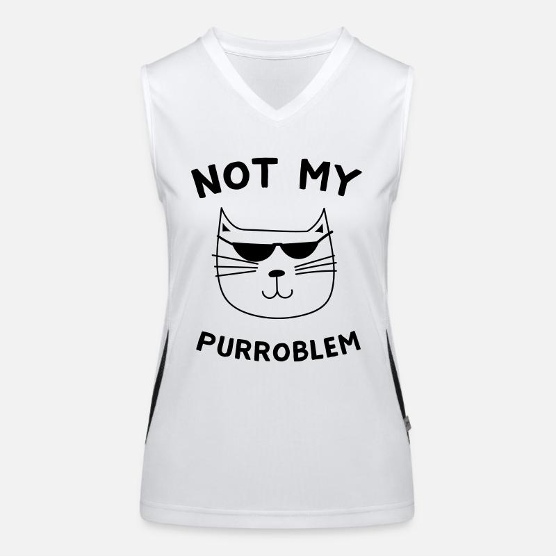Not My Purroblem Women's Functional Contrast Tank Top