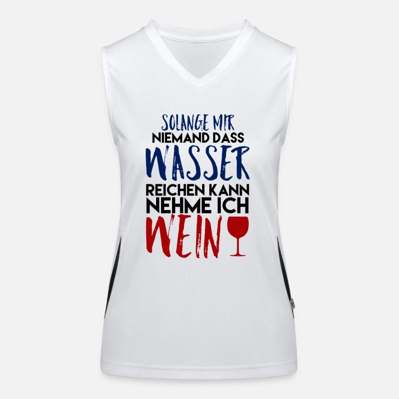 Wein Geschenk Frau Funktionelles Kontrast-Tank Top für Frauen