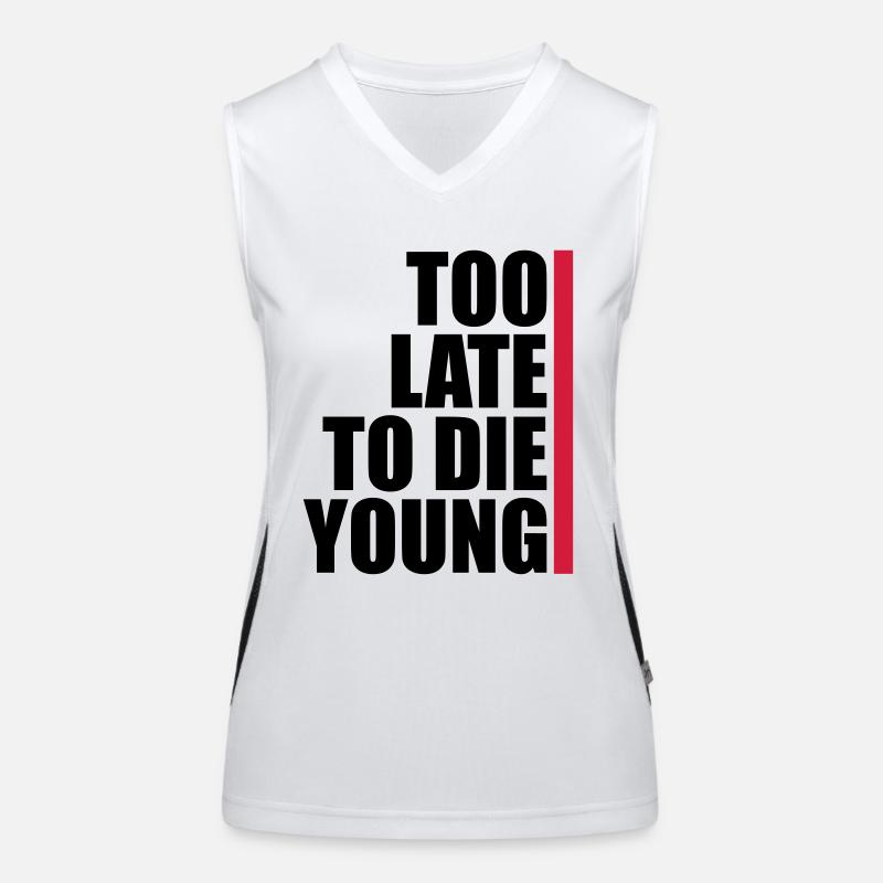 Die Young Text Funktionelles Kontrast-Tank Top für Frauen