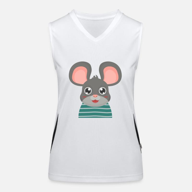 Mouse with big ears Women's Functional Contrast Tank Top