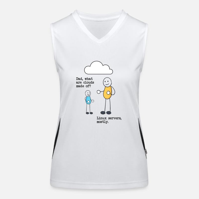What are clouds made of? Linux servers mostly! Funktionelles Kontrast-Tank Top für Frauen