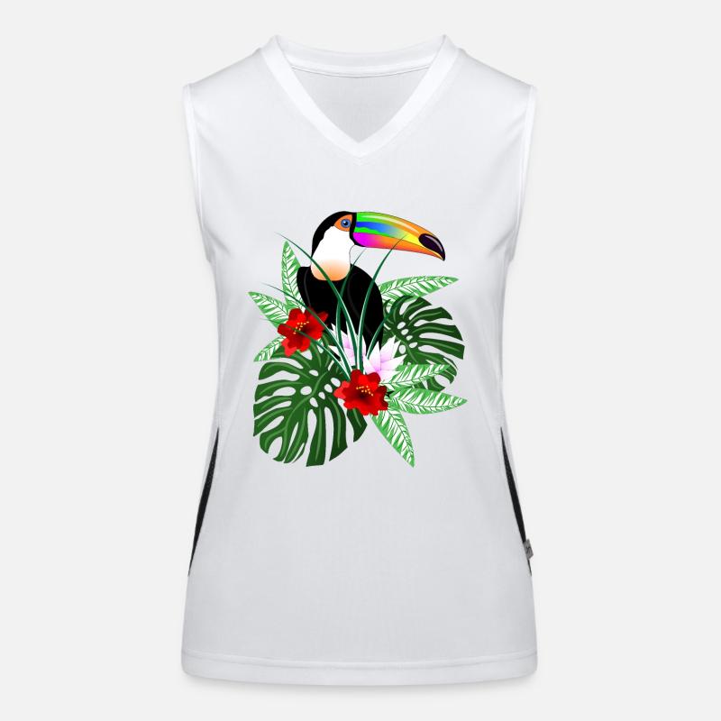 Toucan oiseau Débardeur respirant contrasté Femme