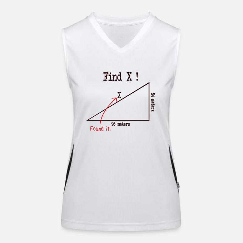 Mathe Mathematik meme Find X Found It pythagoras Funktionelles Kontrast-Tank Top für Frauen