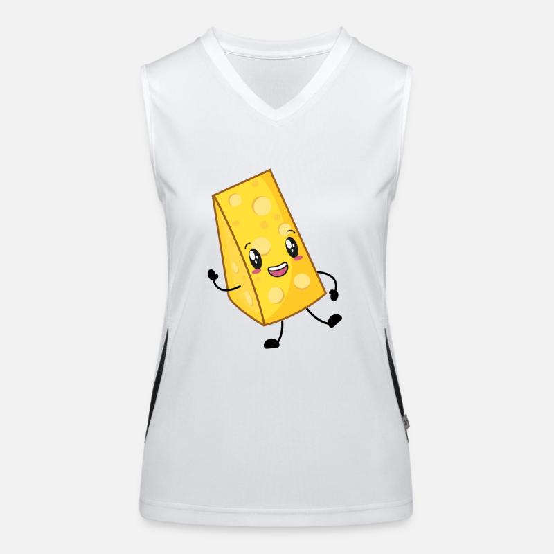 Käse Funktionelles Kontrast-Tank Top für Frauen