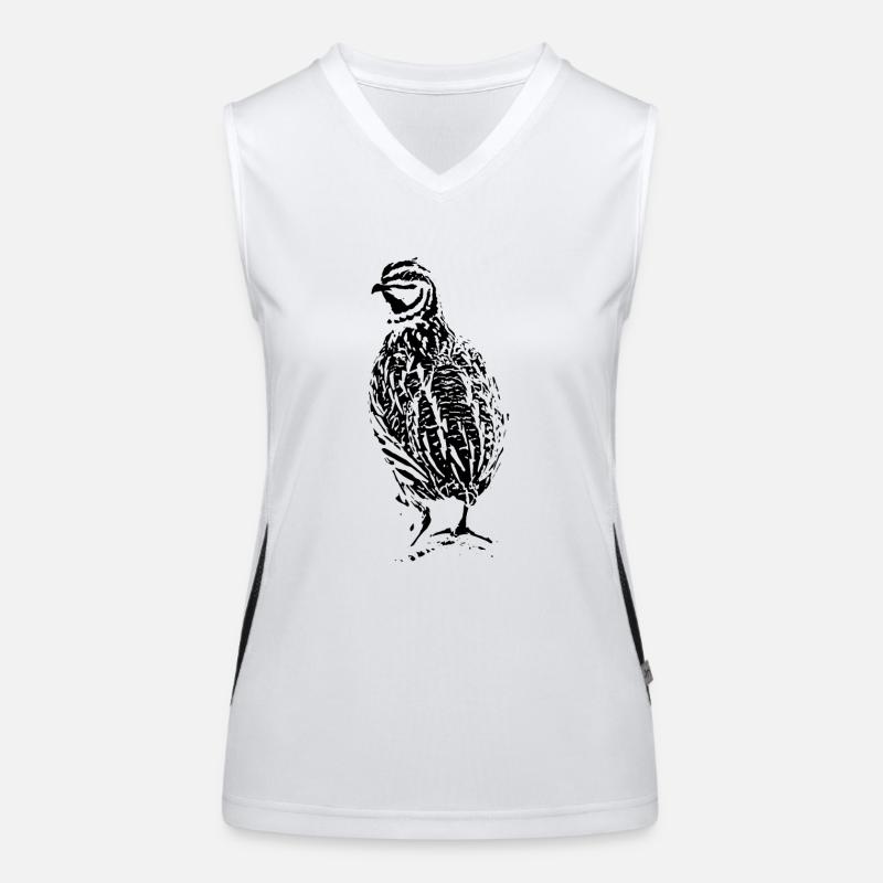 Quail design Women's Functional Contrast Tank Top