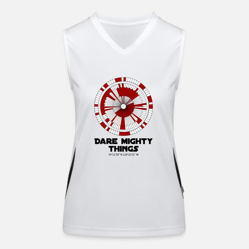 Dare Mighty Things Perseverance Mars Rover Landing Women's Functional Contrast Tank Top