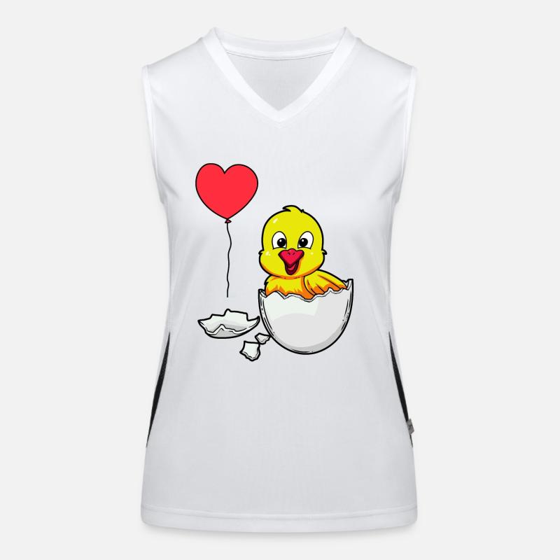 Eggshell Chick Easter Birth Baby Children Egg Women's Functional Contrast Tank Top