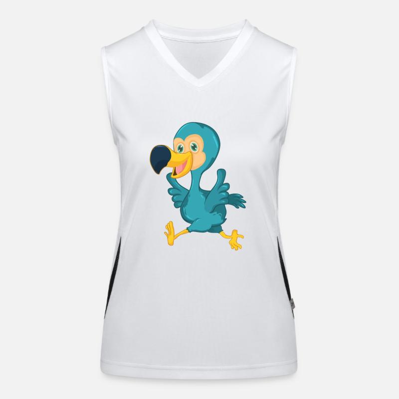 Dodo Vogel Funktionelles Kontrast-Tank Top für Frauen