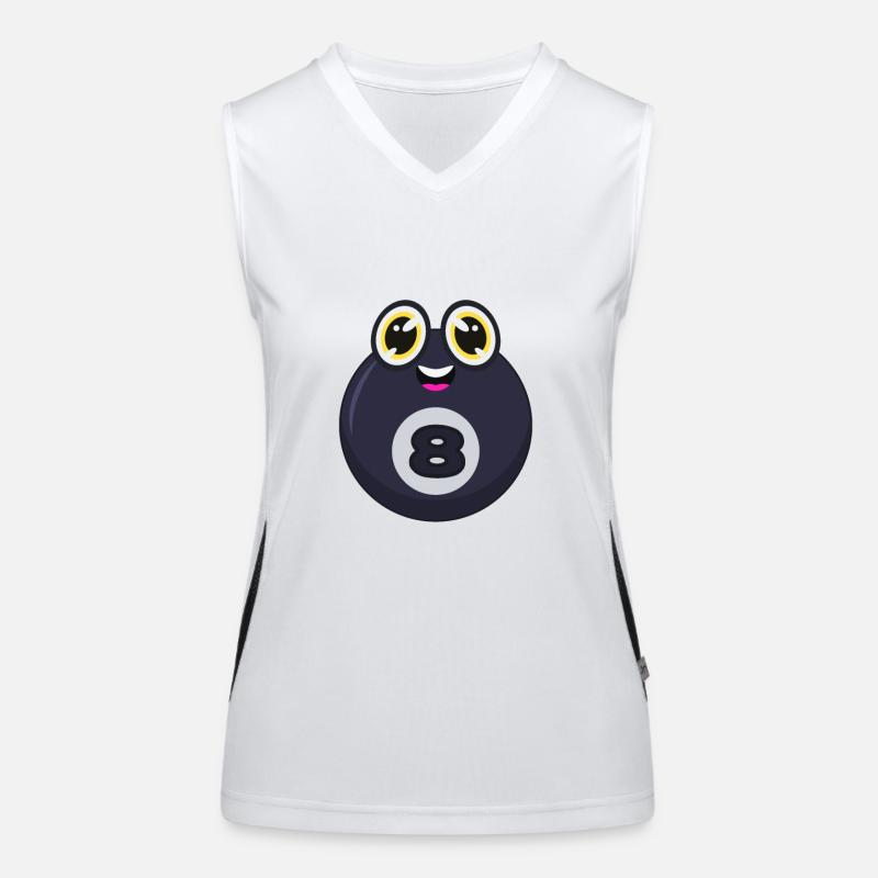 Billard Billardkugel Funktionelles Kontrast-Tank Top für Frauen