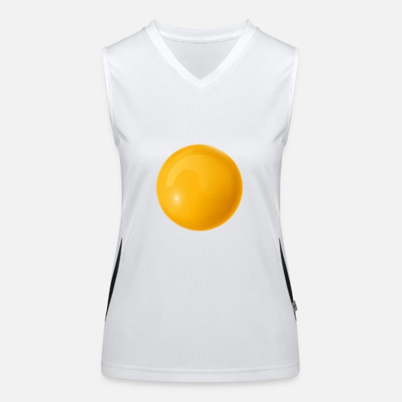 Mirror Egg Costume Egg Yolk For Breakfast Brunch Love Women's Functional Contrast Tank Top