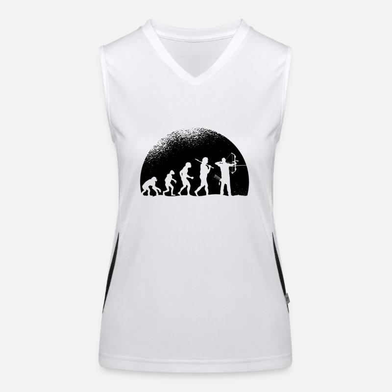Evolution Bogenschießen Funktionelles Kontrast-Tank Top für Frauen