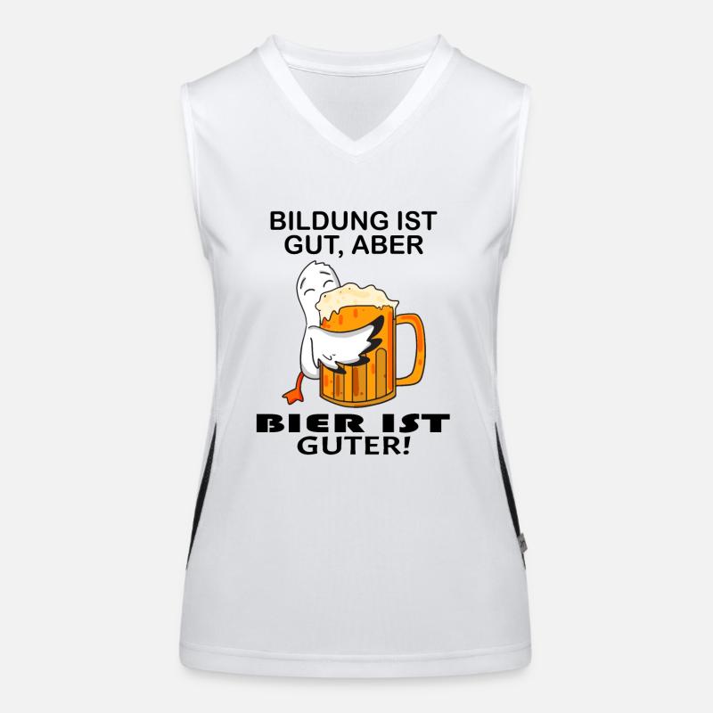 Bier Spruch lustig Funktionelles Kontrast-Tank Top für Frauen