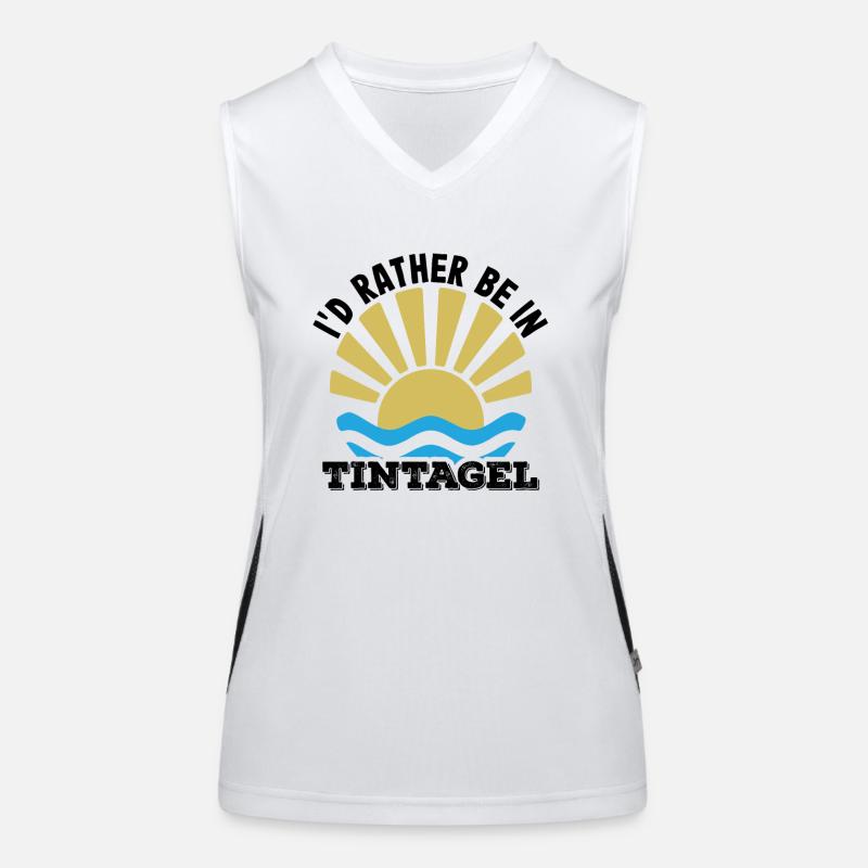 Tintagel - Cornwall - I'd rather be in Tintagel Women's Functional Contrast Tank Top