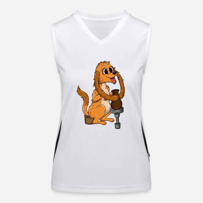 Pottery Dog Women's Functional Contrast Tank Top