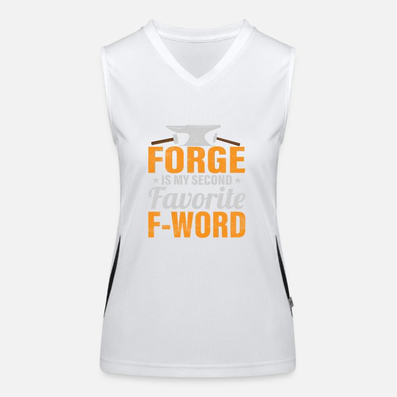 Forgeed In Fire Farrier Forger Ironworker Débardeur respirant contrasté Femme