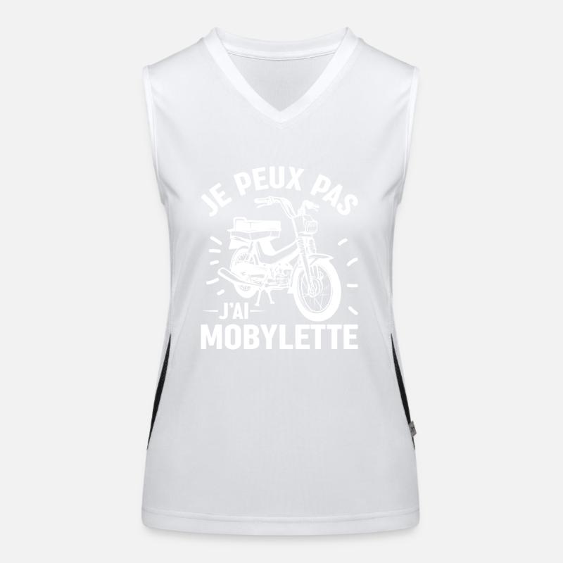 J'peux Pas J'ai Mobylette Débardeur respirant contrasté Femme