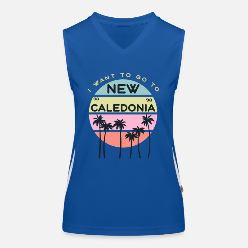 Ich möchte nach Neukaledonien Funktionelles Kontrast-Tank Top für Frauen