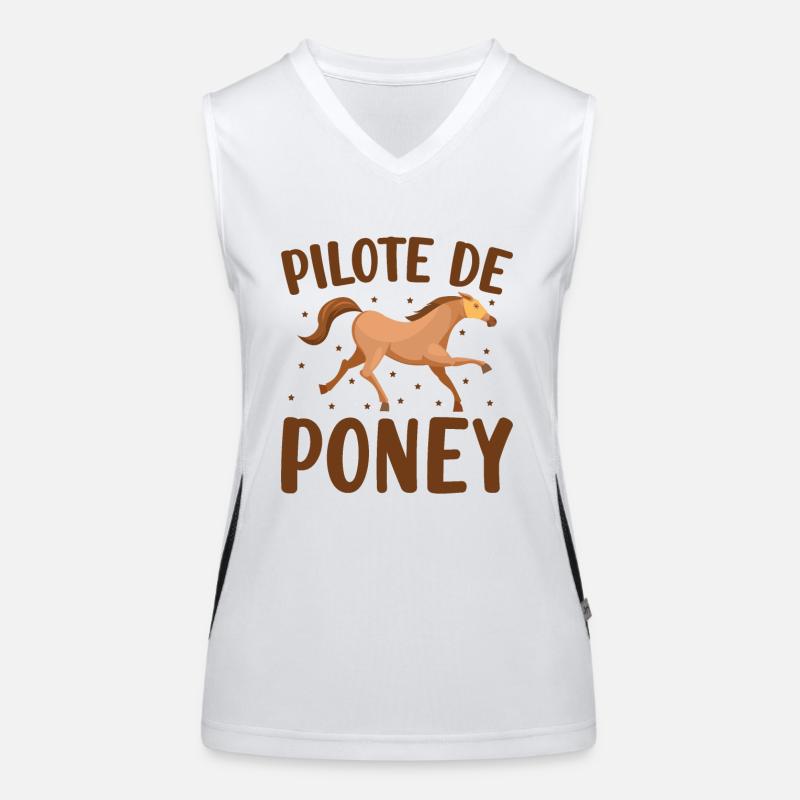 Pilote De Poney Débardeur respirant contrasté Femme