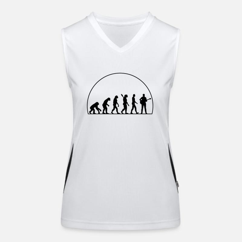 Evolution der Gitarre Funktionelles Kontrast-Tank Top für Frauen