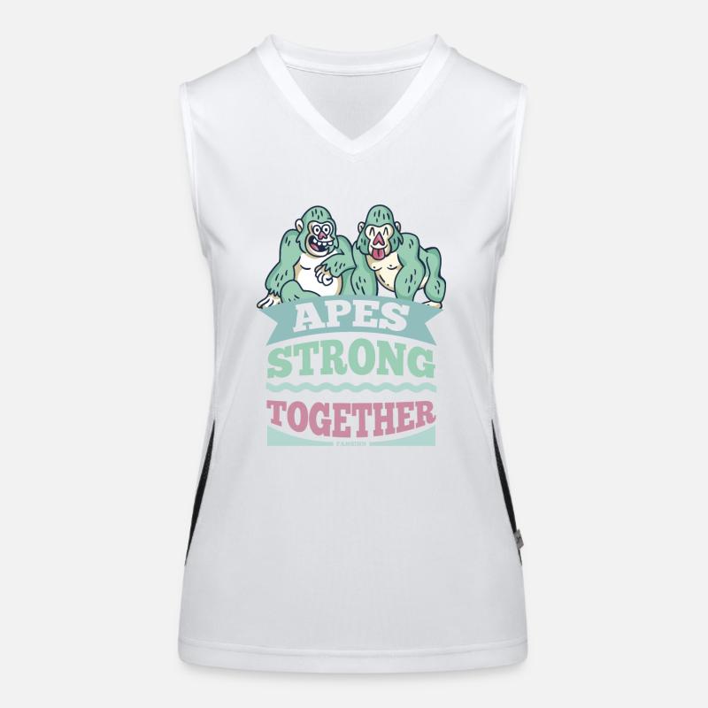 Singes forts ensemble Débardeur respirant contrasté Femme