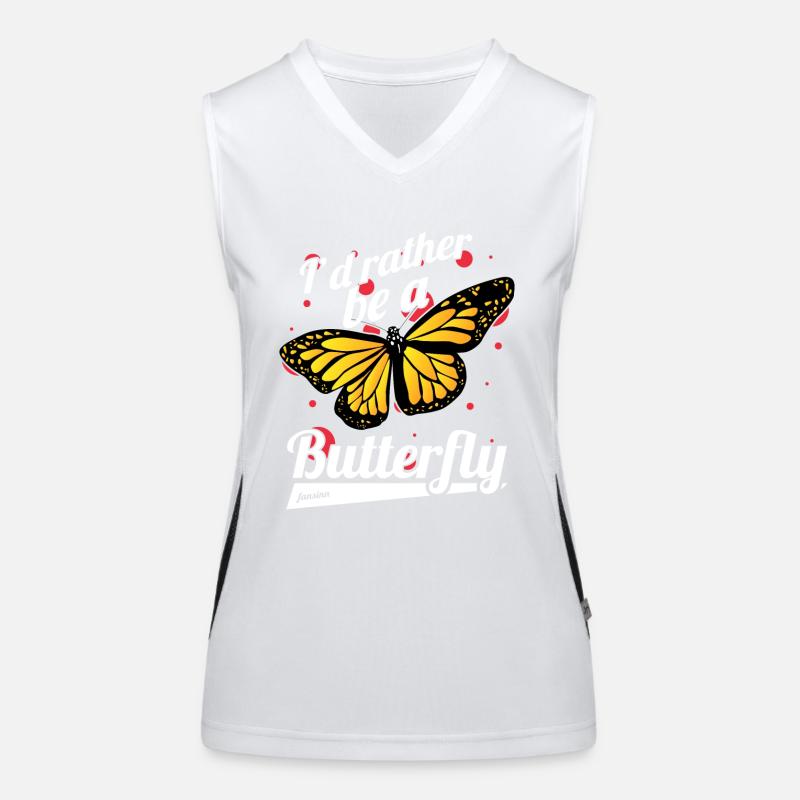I'd Rather Be A Butterfly Women's Functional Contrast Tank Top