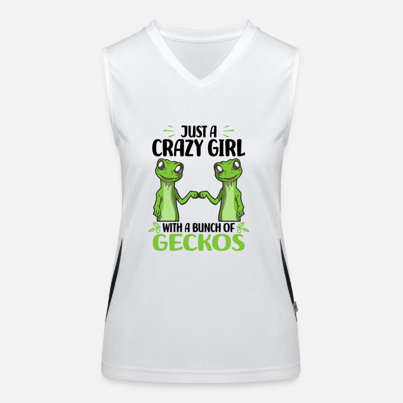 Geckos Funktionelles Kontrast-Tank Top für Frauen