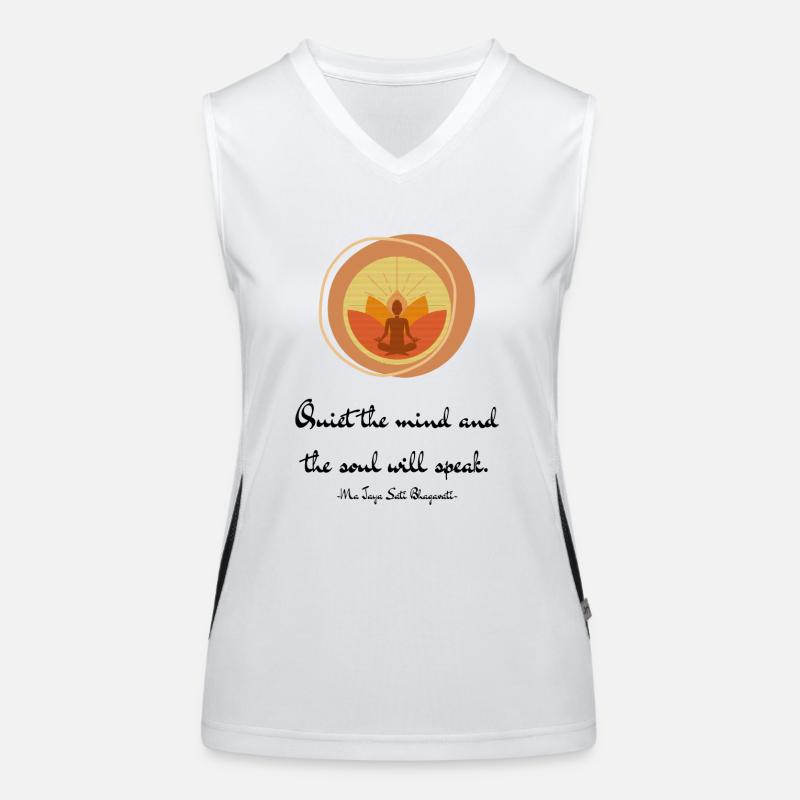 Quiet the mind and the soul will speak Women's Functional Contrast Tank Top