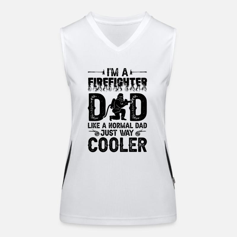 Firefighter Firefighter Dad Women's Functional Contrast Tank Top