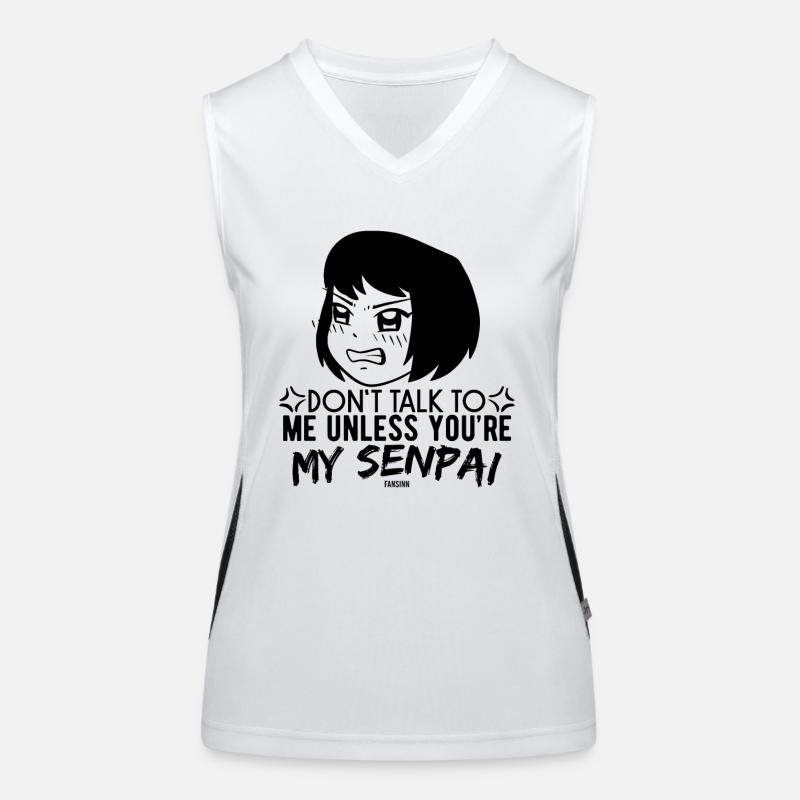 funny anime saying manga comic Women's Functional Contrast Tank Top