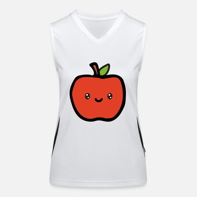 Apfel Funktionelles Kontrast-Tank Top für Frauen