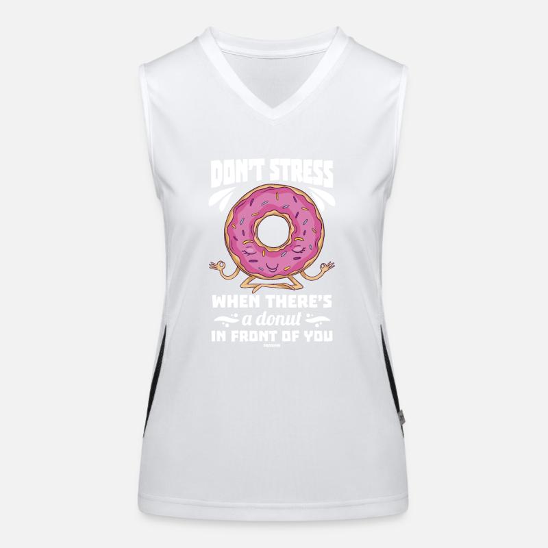 Donut Sweets Donuts Food Baker Cadeau Débardeur respirant contrasté Femme