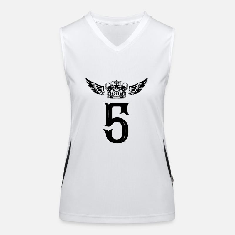 5 Zahl Krone Funktionelles Kontrast-Tank Top für Frauen