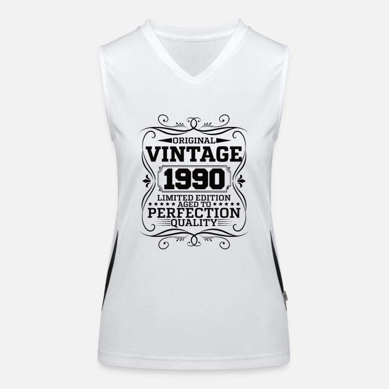 Vintage 1990 Original Édition Limitée Débardeur respirant contrasté Femme