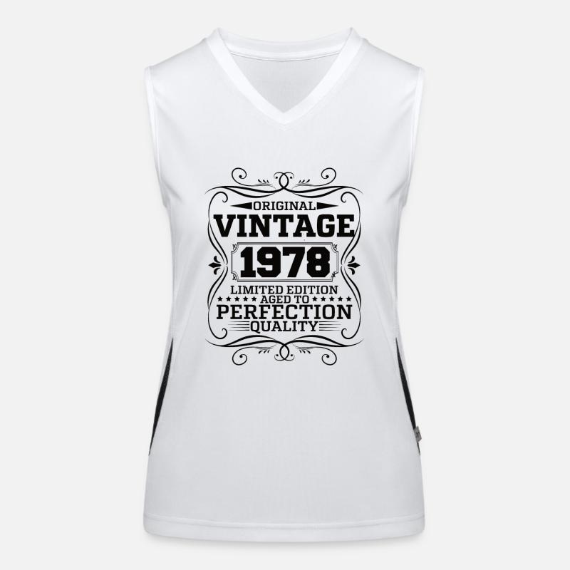 Vintage 1978 Édition Limitée Originale Débardeur respirant contrasté Femme