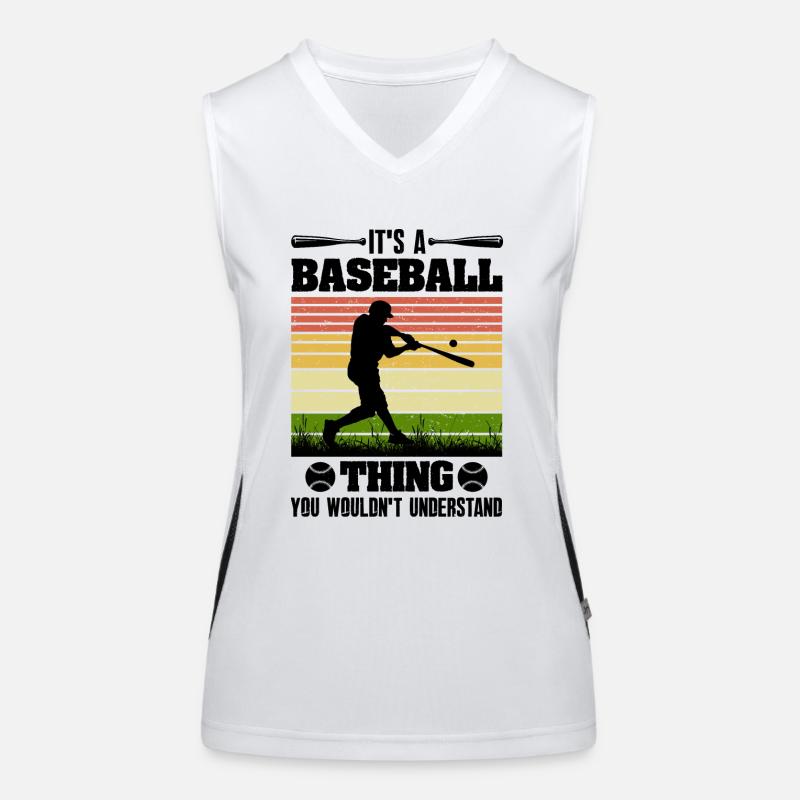 C’est un maillot de baseball Débardeur respirant contrasté Femme