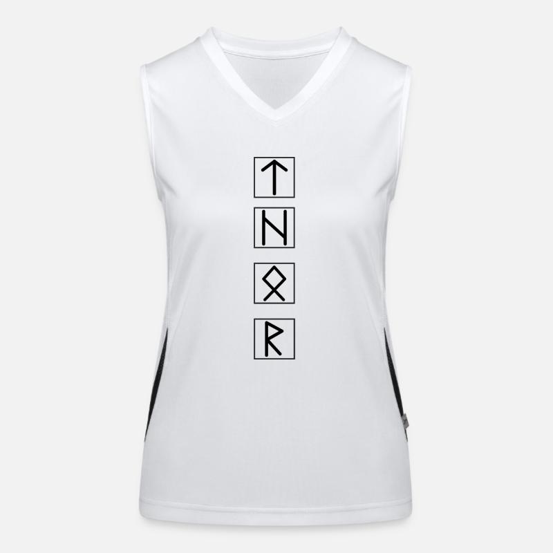 THOR Runic Language Black Women's Functional Contrast Tank Top