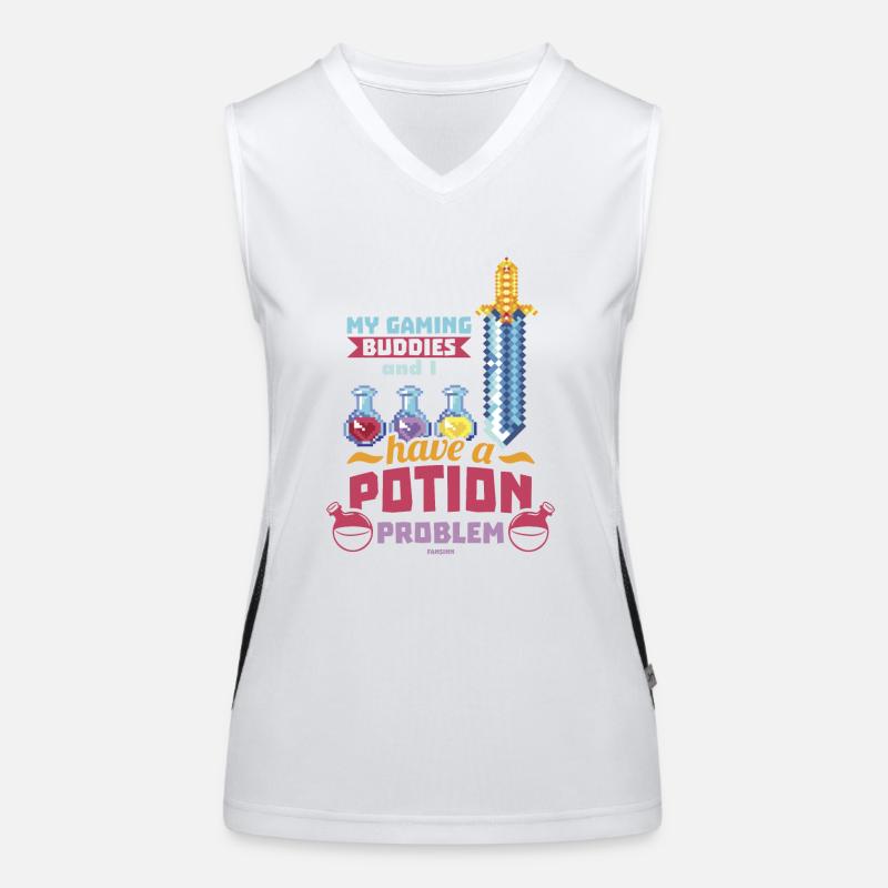 Game Nerd Game Console Gaming Play Gamepad Débardeur respirant contrasté Femme