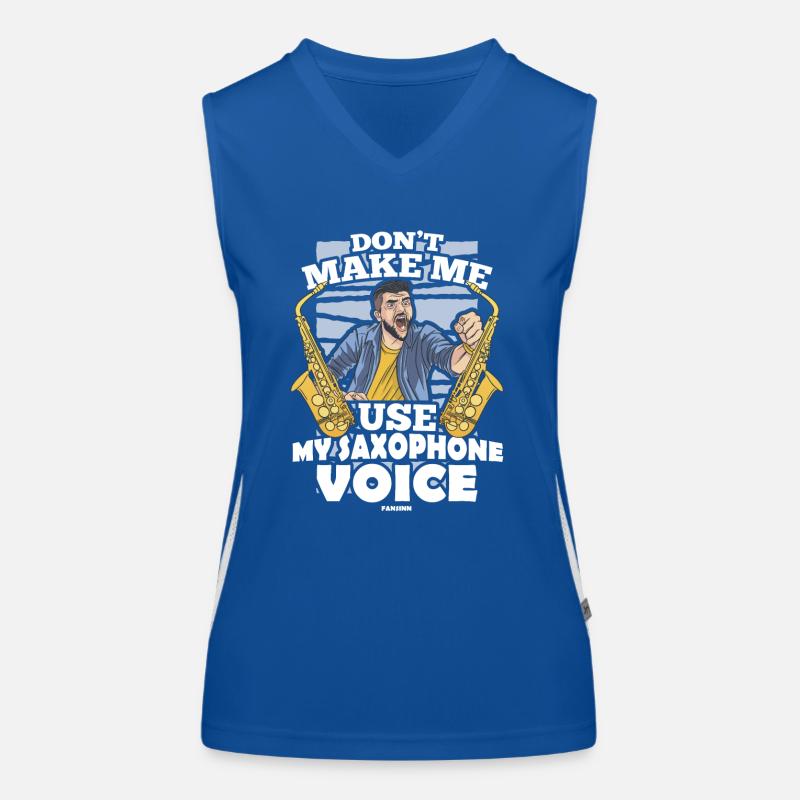 Ne me faites pas utiliser ma voix de saxophone Débardeur respirant contrasté Femme
