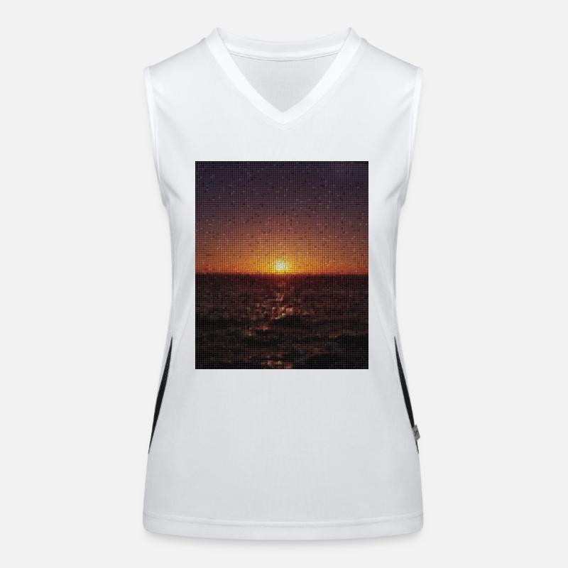 sunset again Women's Functional Contrast Tank Top