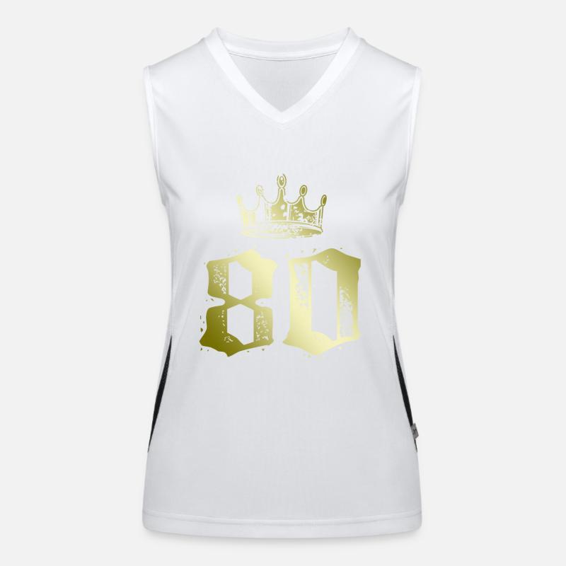 80 Number crown Women's Functional Contrast Tank Top