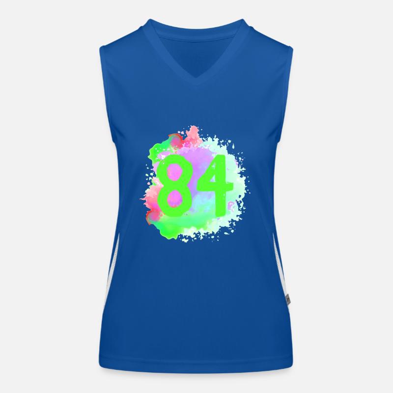 84 Number of blobs Women's Functional Contrast Tank Top