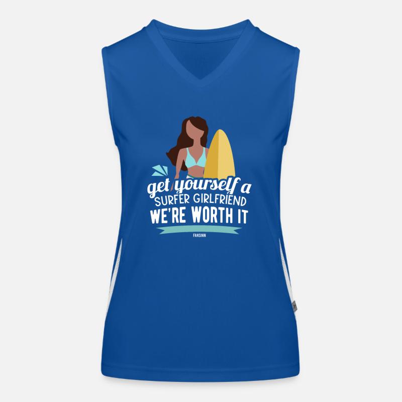 Get Yourself A Surfer Girlfriend Funktionelles Kontrast-Tank Top für Frauen
