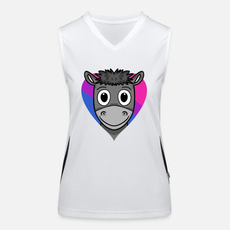 Bisexuell Esel Geschenk Funktionelles Kontrast-Tank Top für Frauen