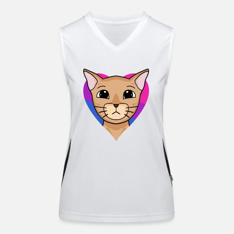 Bisexuell Abessinierkatze Katze Geschenk Funktionelles Kontrast-Tank Top für Frauen