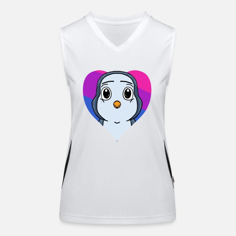 Bisexuell Pinguin Geschenk Funktionelles Kontrast-Tank Top für Frauen