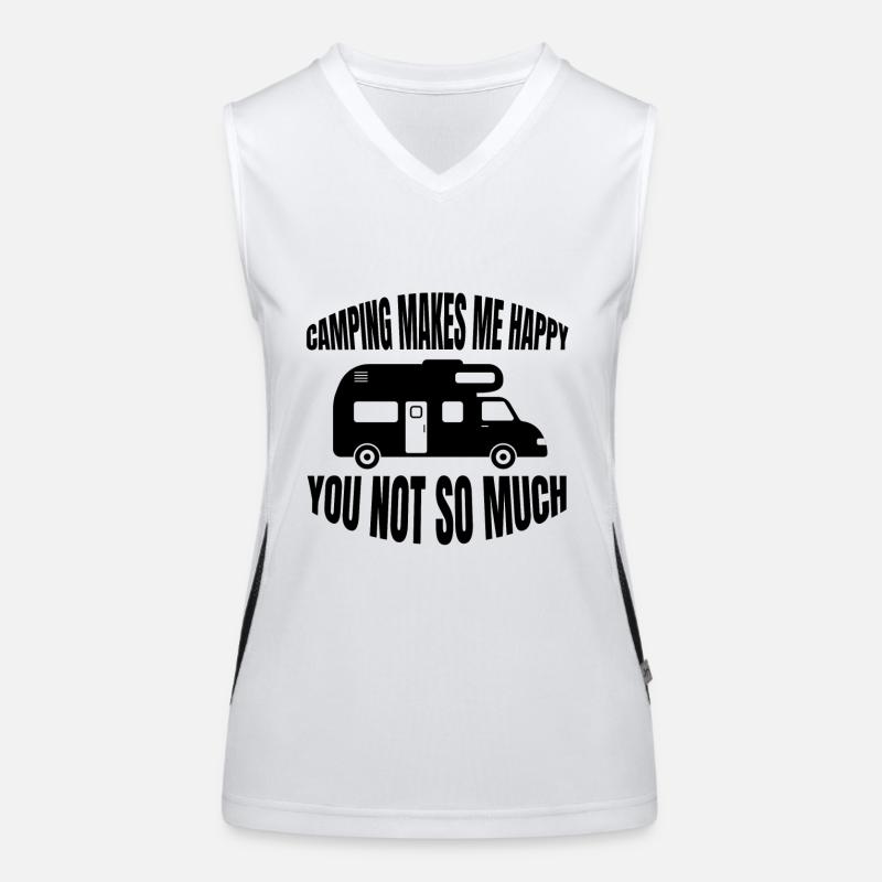 Camping Gift Motorhome Camp Camping Caravan Women's Functional Contrast Tank Top
