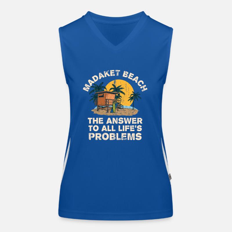 Madaket Beach Answer To All Life's Problems Funktionelles Kontrast-Tank Top für Frauen