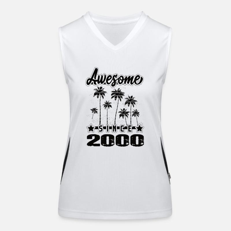 Awesome Since 2000 Funktionelles Kontrast-Tank Top für Frauen