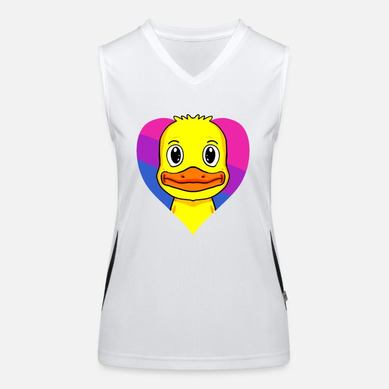 Bisexual Duck Gift Women's Functional Contrast Tank Top