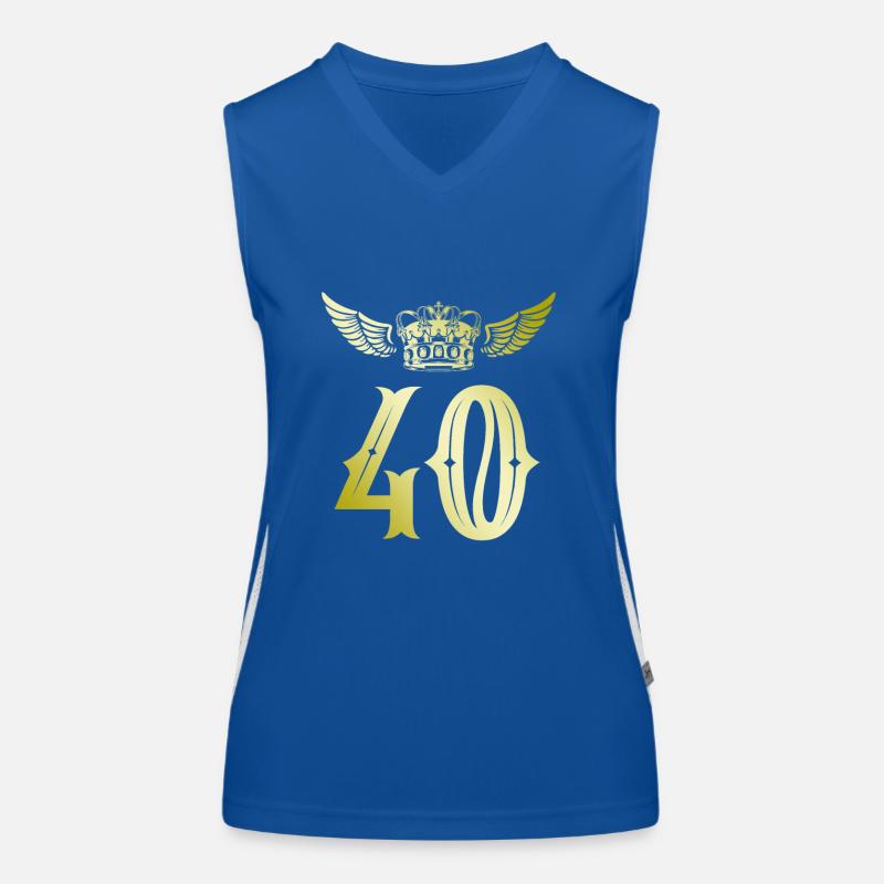 40 Zahl Krone Funktionelles Kontrast-Tank Top für Frauen